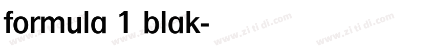 formula 1 blak字体转换